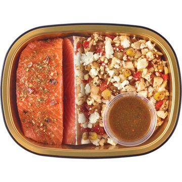 Meal Simple by H-E-B Low Carb Lifestyle Salsa Verde Salmon & Mexican-Style Cauliflower Hash