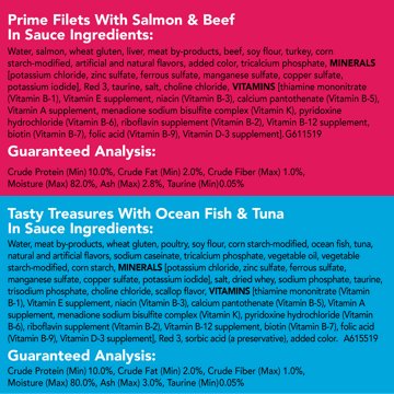 Friskies Purina Wet Cat Food Variety Pack - Fish-A-Licious Extra Gravy, Prime Filets and Tasty Treasures