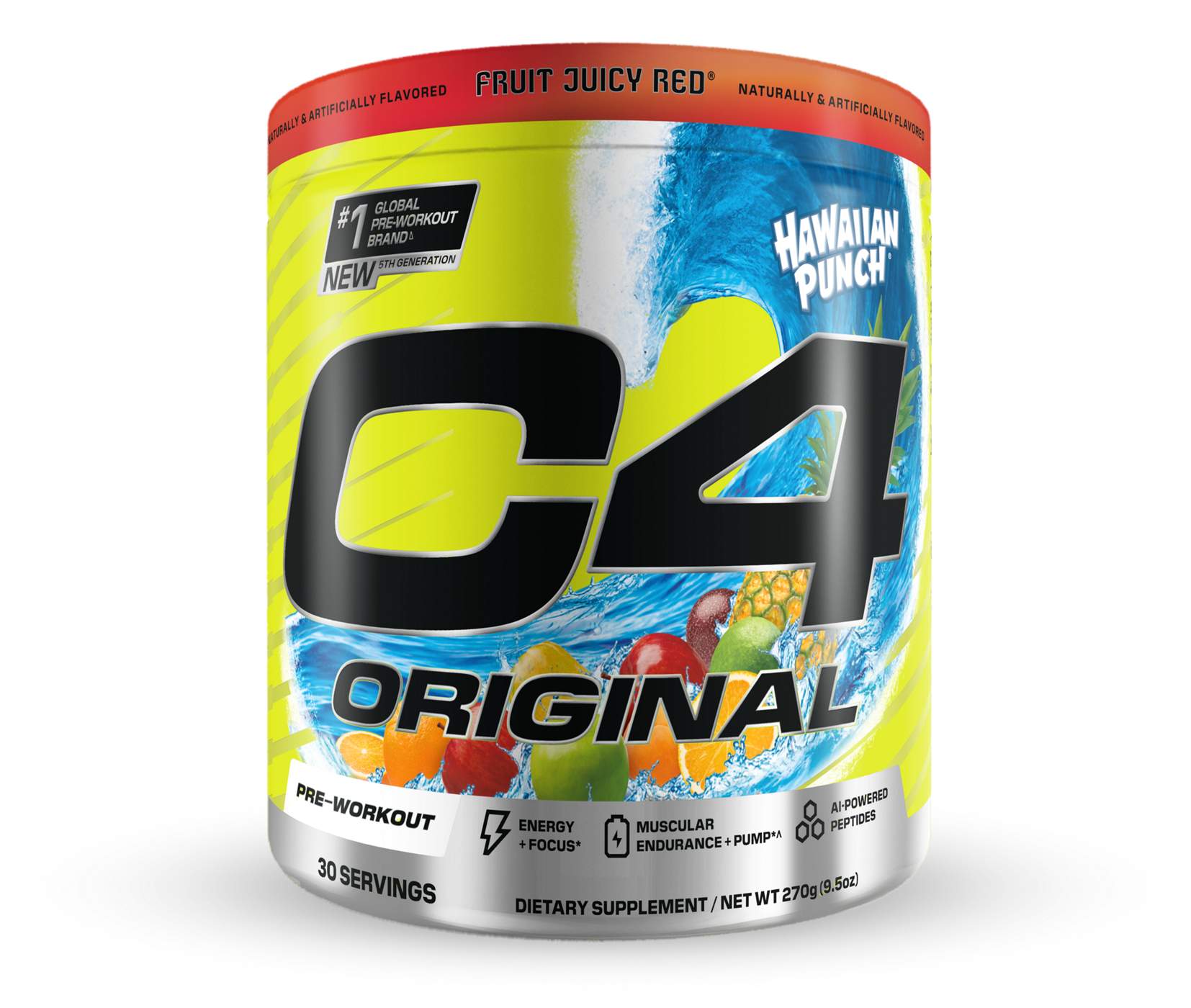 Cellucor C4 Original Pre-Workout - Hawaiian Punch Fruit Juicy Red; image 5 of 6