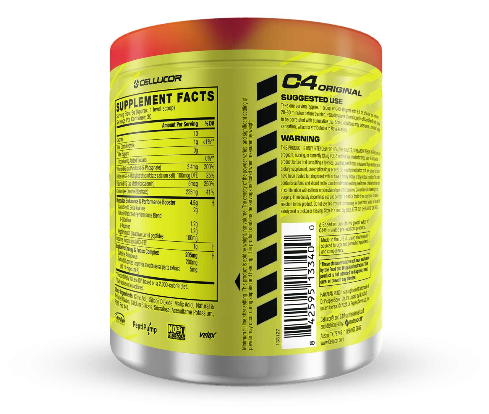 Cellucor C4 Original Pre-Workout - Hawaiian Punch Fruit Juicy Red; image 6 of 6