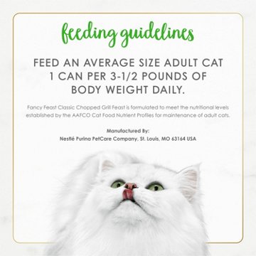 Fancy Feast Purina Chopped Classic Wet Cat Food Pate - Grill Feast