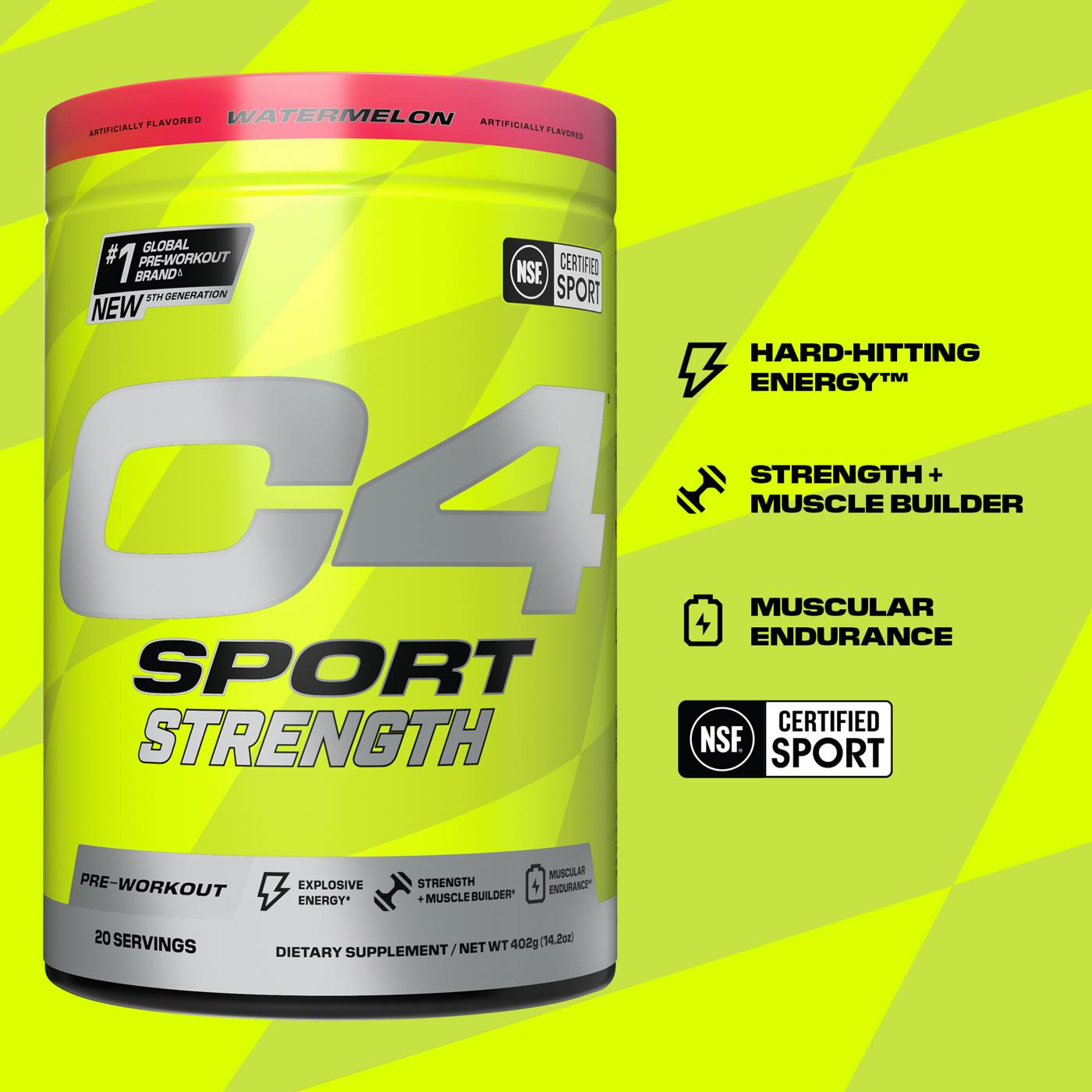 C4 Sport Strength Pre-Workout - Watermelon; image 2 of 7