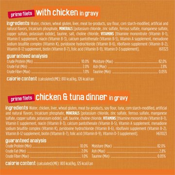 Friskies Purina Gravy Wet Cat Food Variety Pack - Chicken Lovers Prime Filets and Shreds