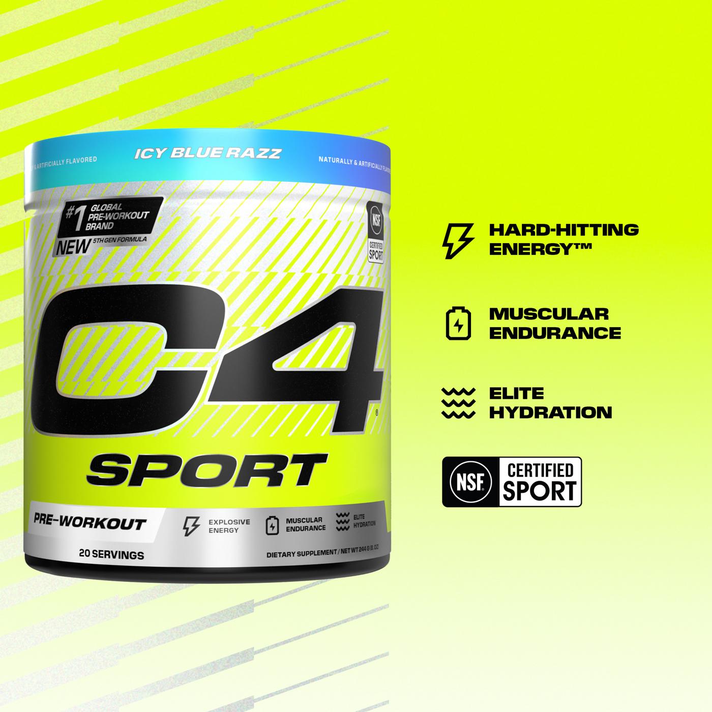 C4 Sport Pre-Workout - Icy Blue Razz; image 4 of 8