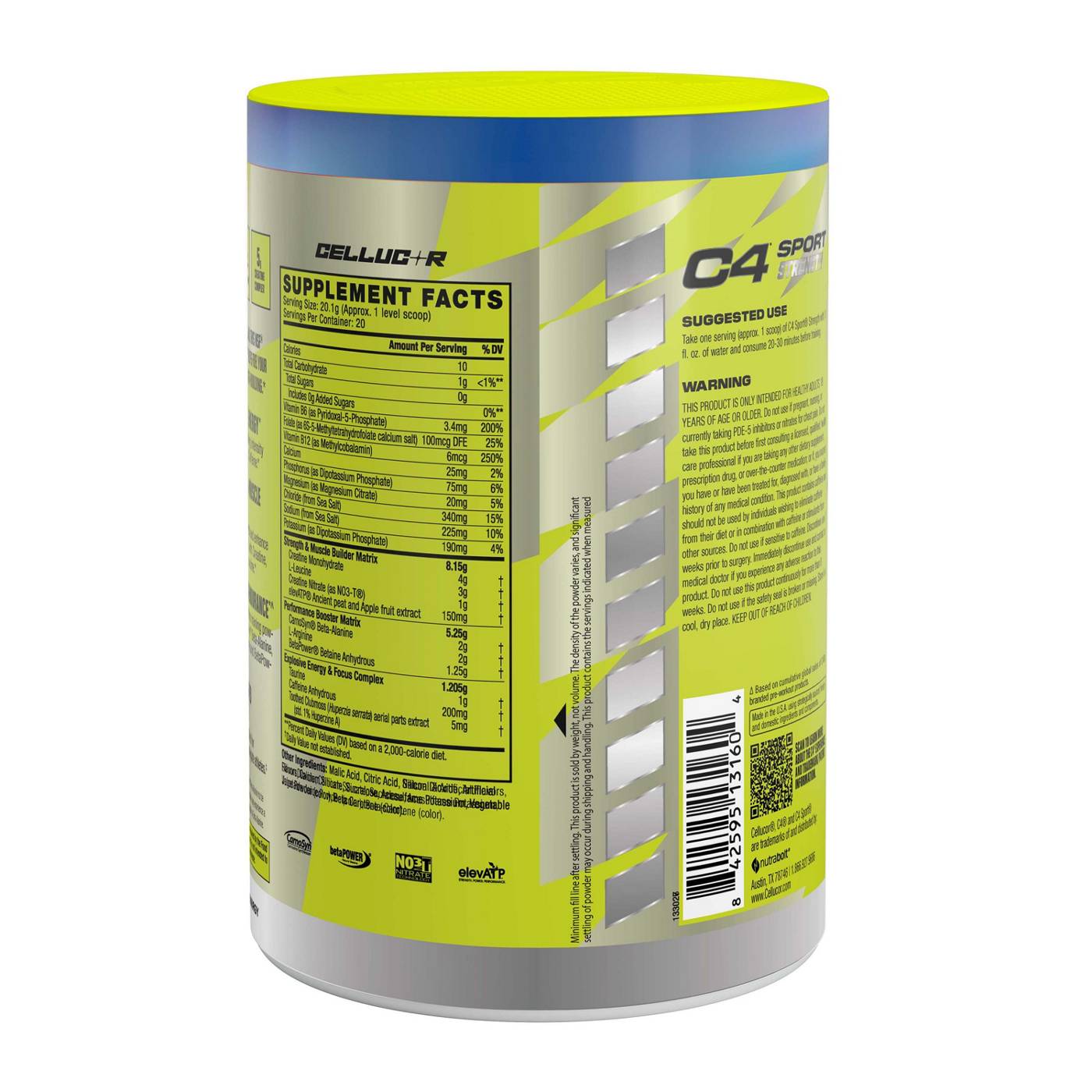 Cellucor C4 Sport  Pre-Workout - Hawaiian Punch Blue Typhoon; image 7 of 8