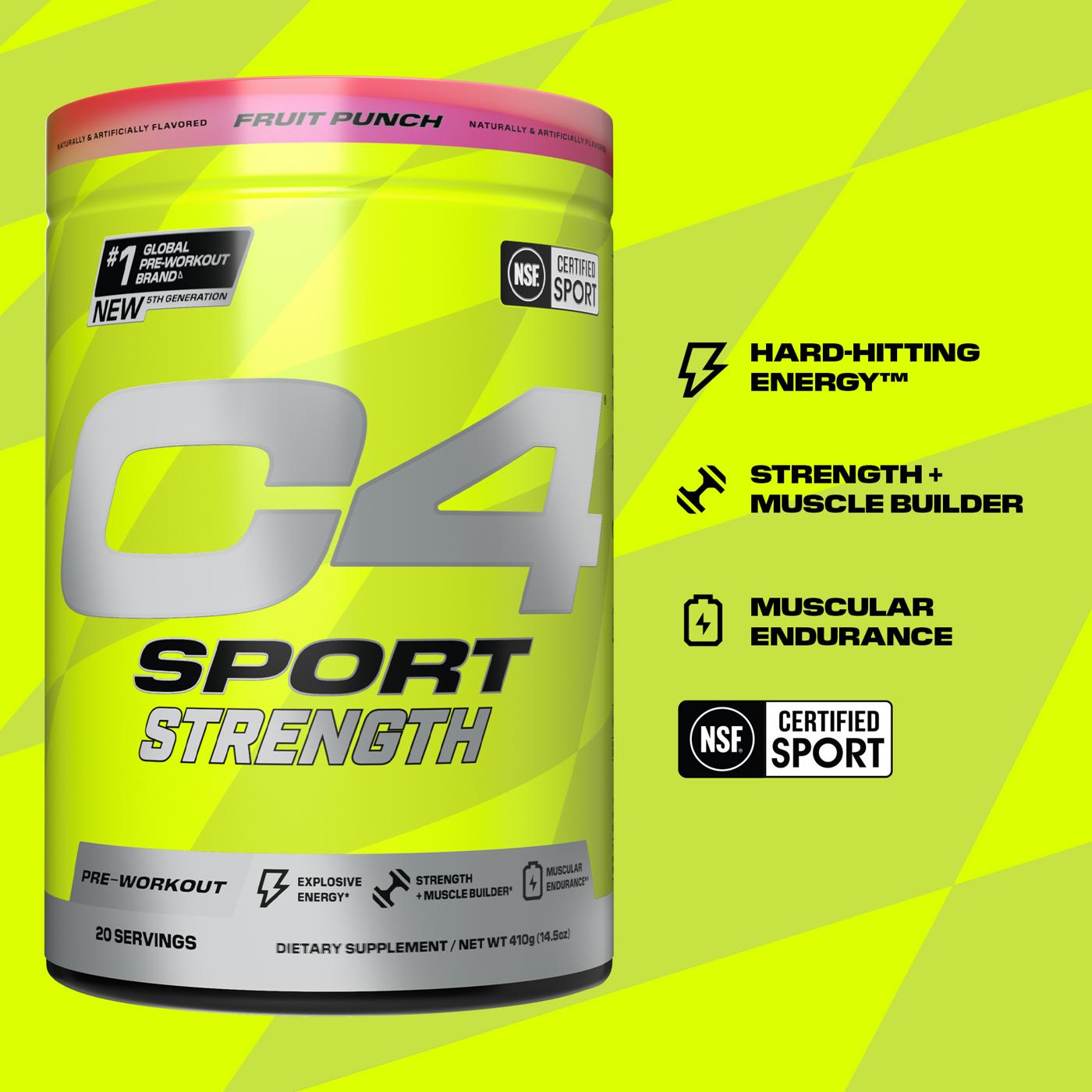 C4 Sport Pre-Workout Strength - Fruit Punch - Shop Diet & fitness at H-E-B