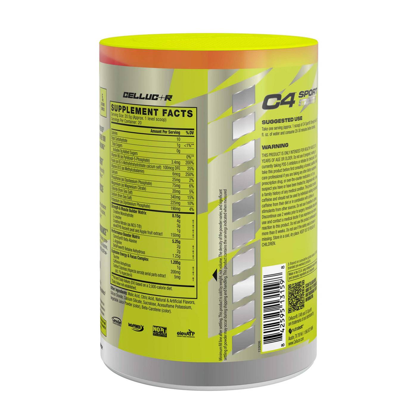 Cellucor C4 Sport Pre-Workout Strength Fruit Punch; image 7 of 8
