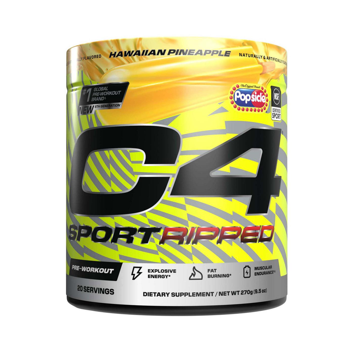 Cellucor C4 Sport Pre-Workout Ripped Hawaiian Pineapple ; image 1 of 8