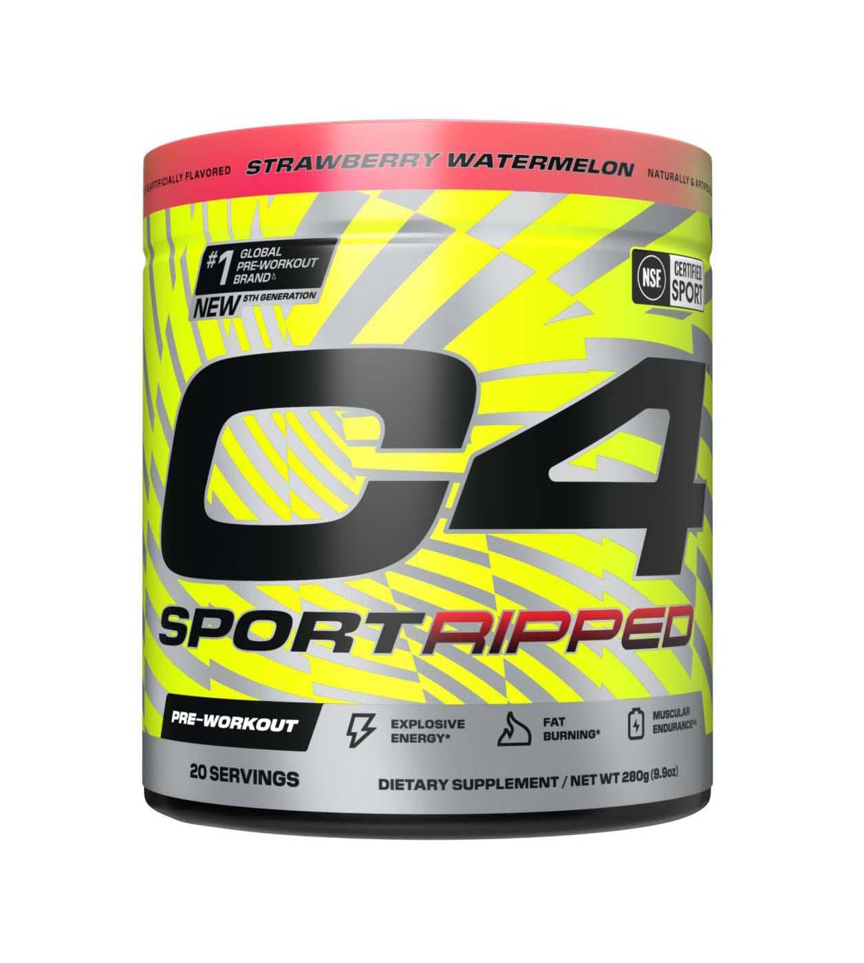 C4 Sport Pre-Workout - Ripped Strawberry Watermelon; image 1 of 8