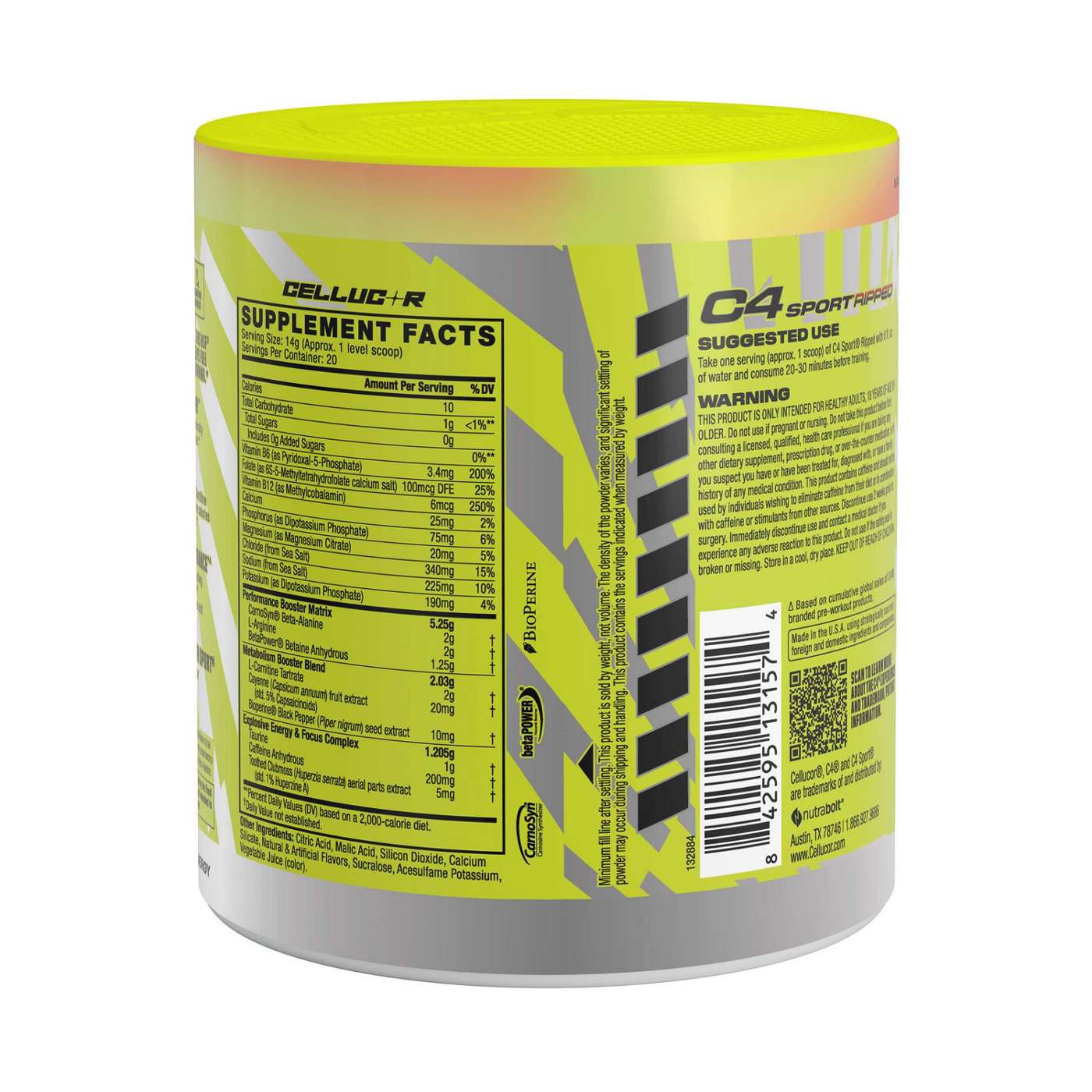 Cellucor C4 Sport Pre-Workout - Ripped Strawberry Watermelon; image 7 of 8