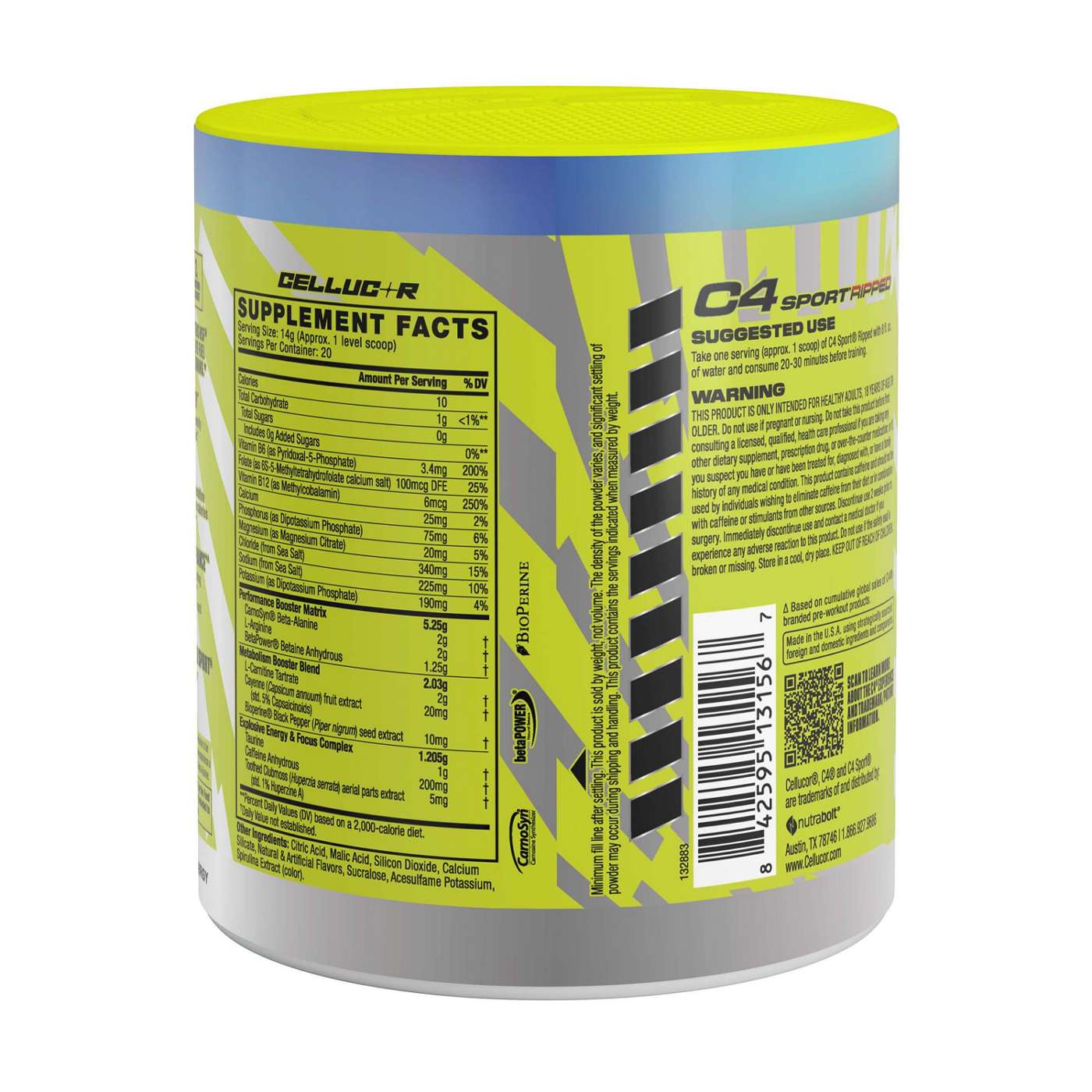 Cellucor C4 Sport Pre-Workout - Ripped Arctic Snow Cone ; image 7 of 8