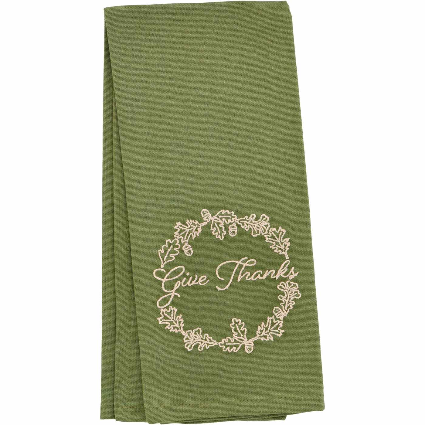 Destination Holiday Thanksgiving Give Thanks Kitchen Towel; image 1 of 2