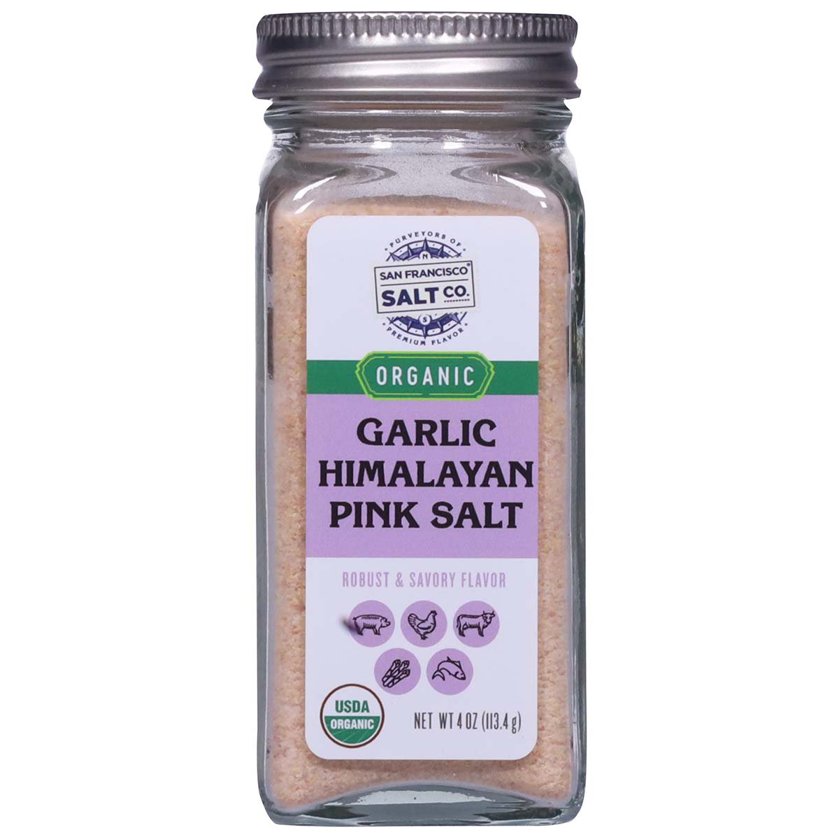 San Francisco Salt Co. Organic Garlic Himalayan Pink Salt Shop Herbs