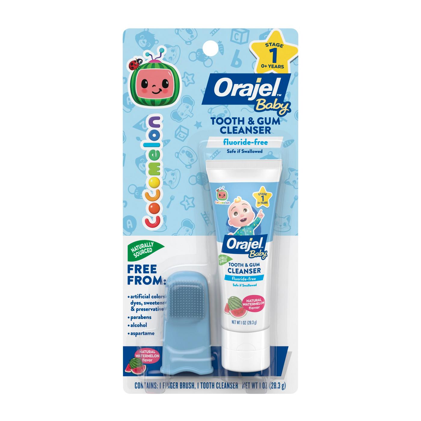 Baby Orajel Cocomelon Fluoride-Free Tooth & Gum Cleanser; image 1 of 2