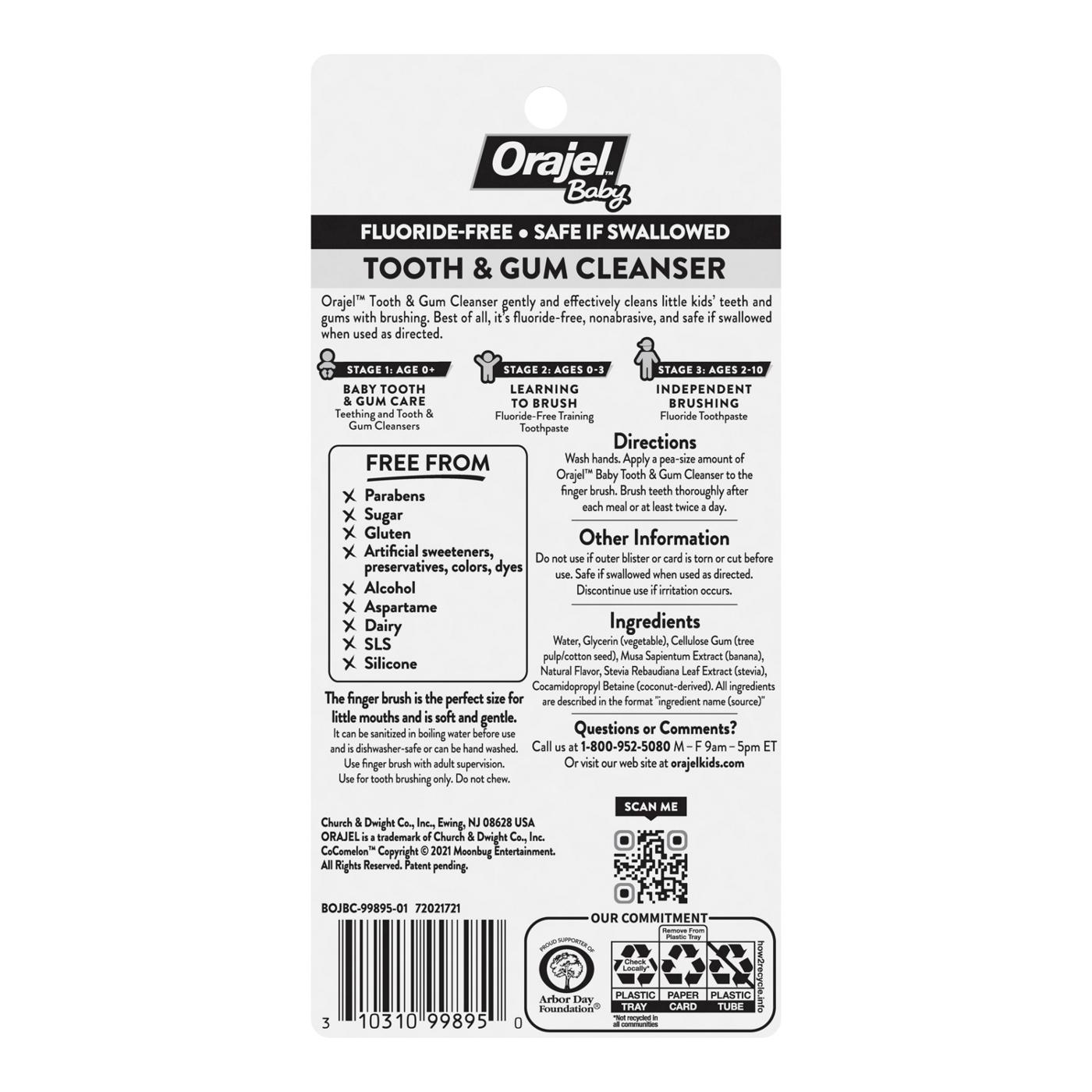 Baby Orajel Cocomelon Fluoride-Free Tooth & Gum Cleanser; image 2 of 2