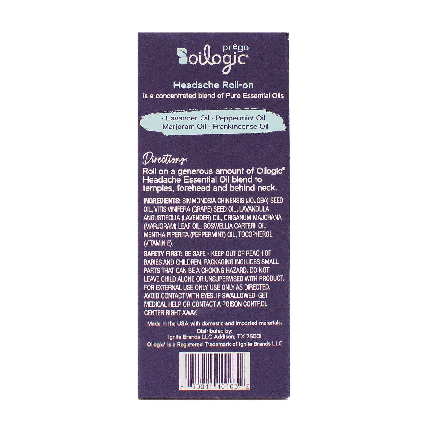 Oilogic Prego Headache Essential Oil Roll-On; image 2 of 2