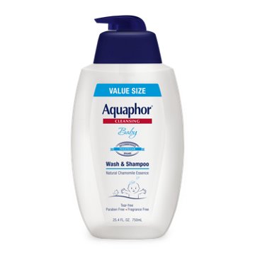 Aquaphor Baby Wash & Shampoo, Fragrance Free and Tear Free for Baby's Sensitive Skin