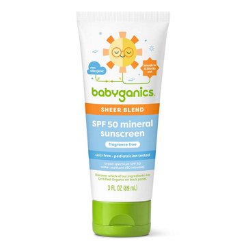 Babyganics Sheer Blend SPF 50 Mineral Sunscreen - Fragrance Free, 3 oz