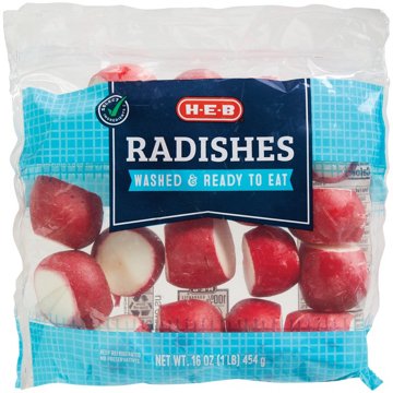 H-E-B Fresh Red Radishes, 1 lb bag
