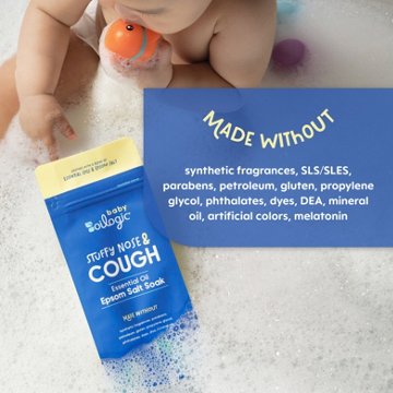 Baby Oilogic Stuffy Nose & Cough Epsom Salt Soak, 32 oz