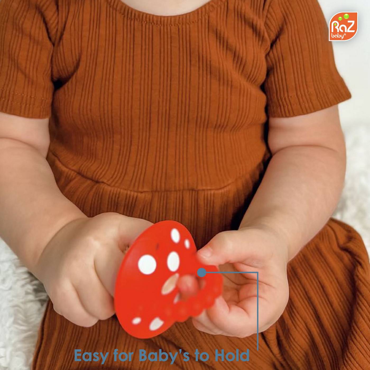 Razbaby Chompy Teether Mushrooms; image 4 of 6