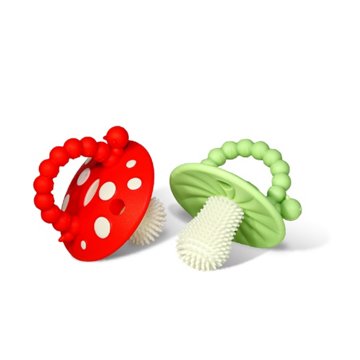 Razbaby Chompy Teether Mushrooms, 2 ct
