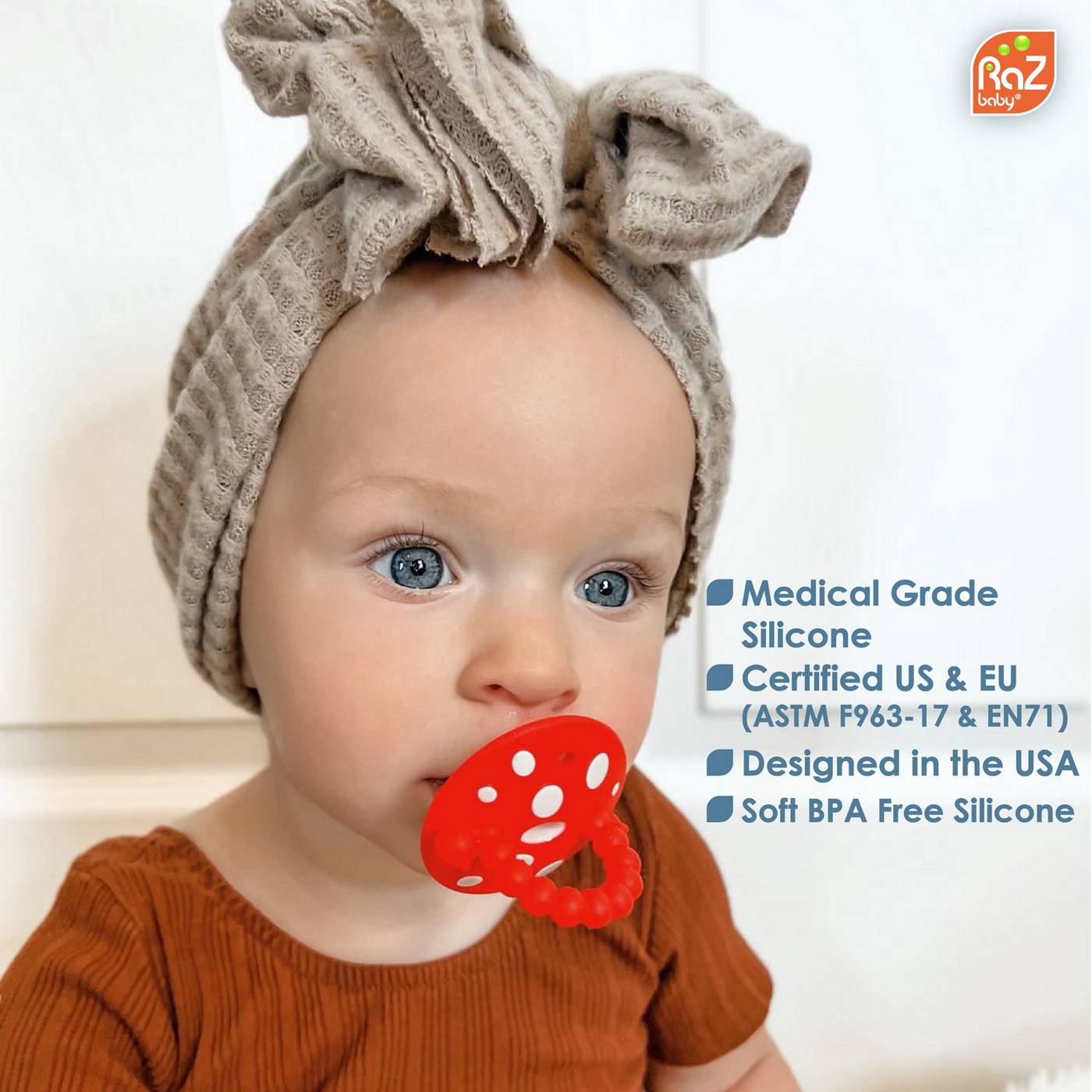 Razbaby Chompy Teether Mushrooms; image 6 of 6