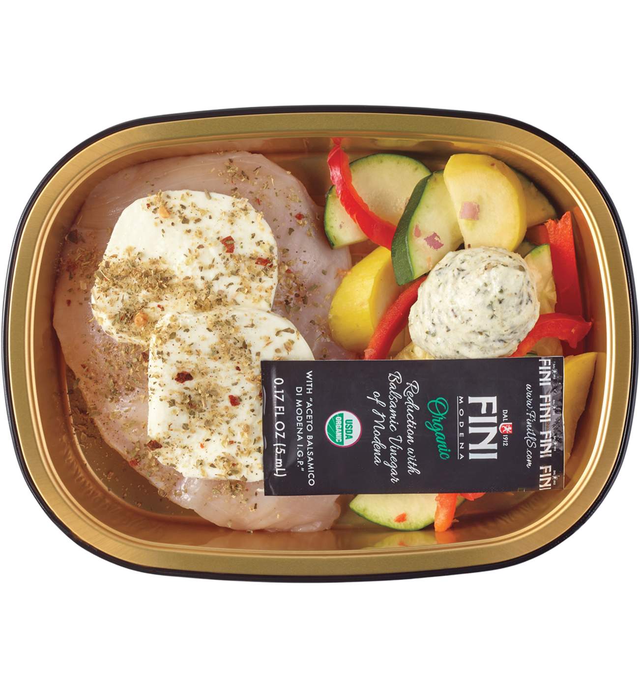 Meal Simple by H-E-B Low-Carb Lifestyle Balsamic Mozzarella Chicken & Squash; image 1 of 3
