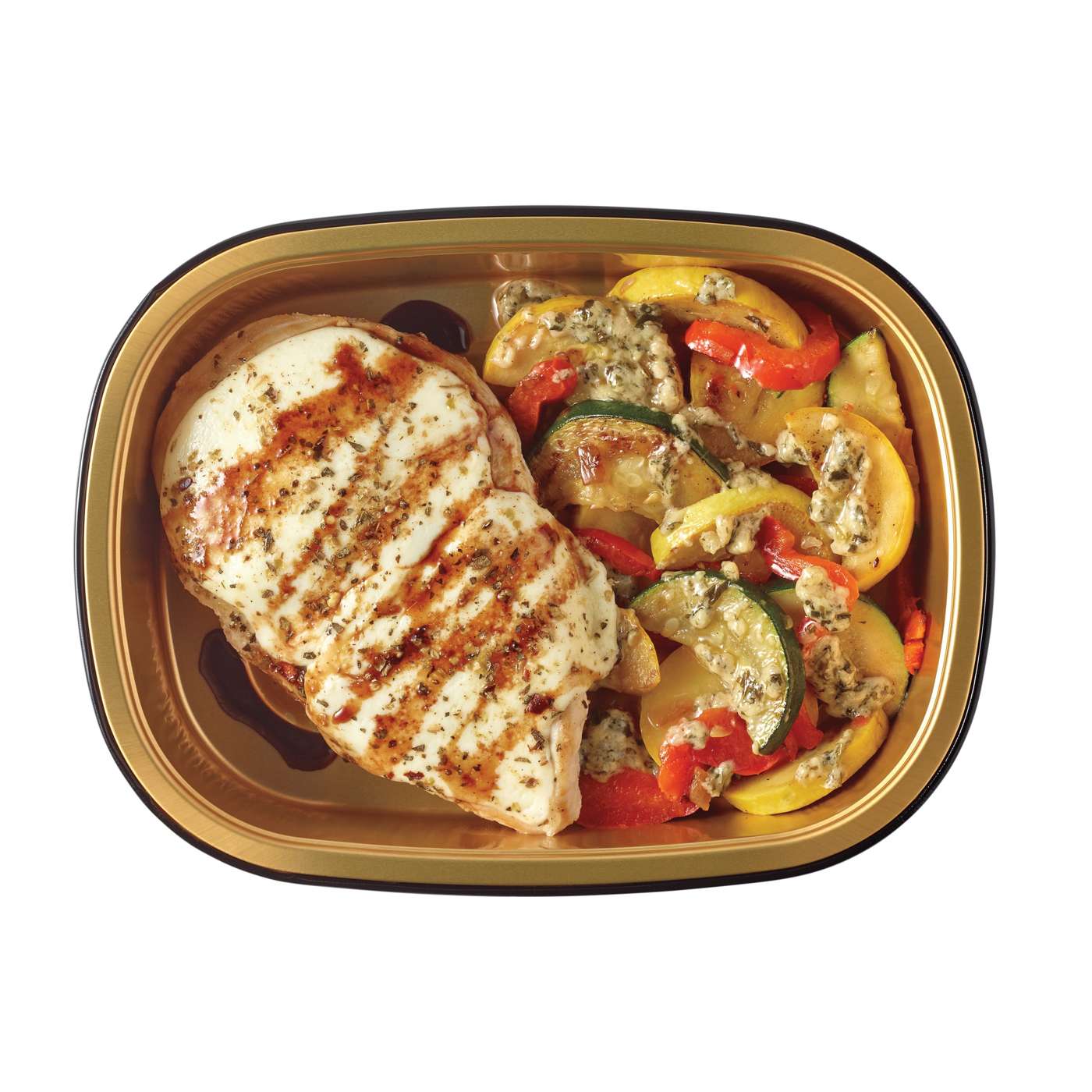 Meal Simple by H-E-B Low-Carb Lifestyle Balsamic Mozzarella Chicken & Squash; image 2 of 3