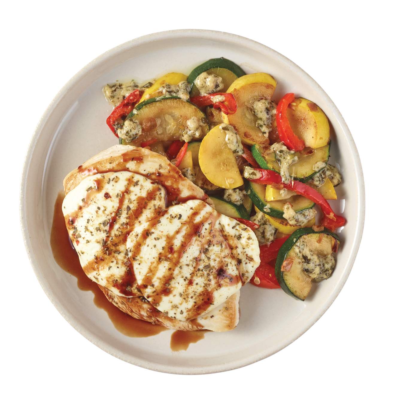 Meal Simple by H-E-B Low-Carb Lifestyle Balsamic Mozzarella Chicken & Squash; image 3 of 3