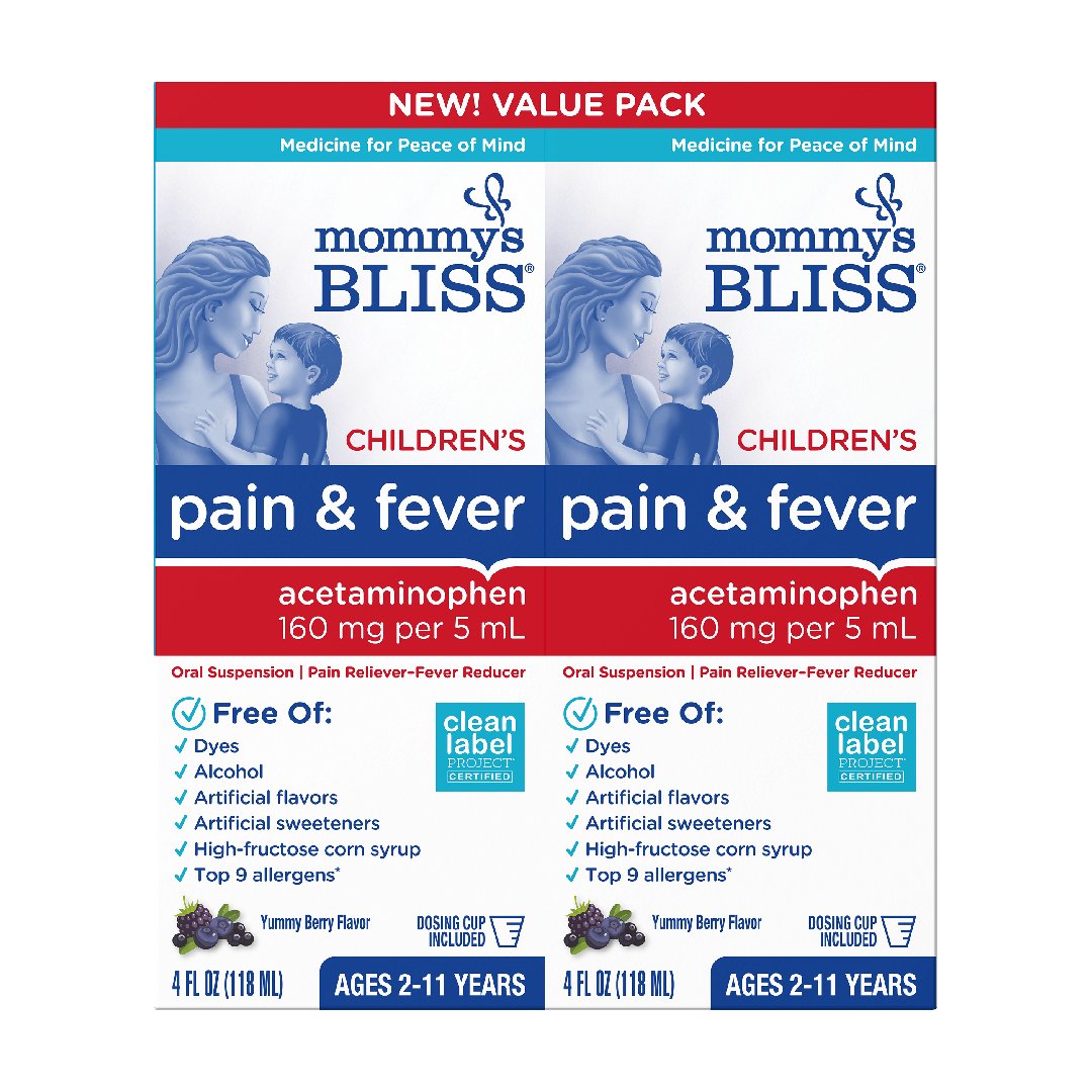 Mommy's Bliss Children's Pain & Fever Oral Suspension Value Pack ...