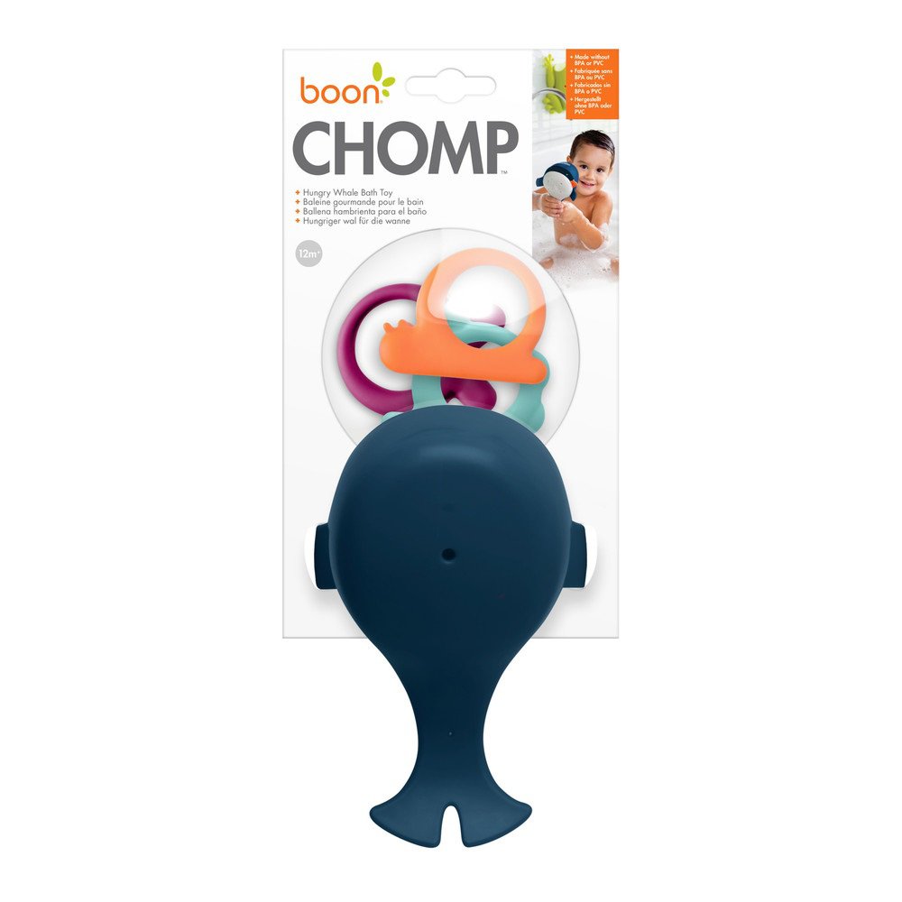 Boon - Chomp Hungry Whale Bath Toy (Navy)