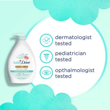 Baby Dove Sensitive Skin Care Baby Wash - Fragrance Free, 34 oz