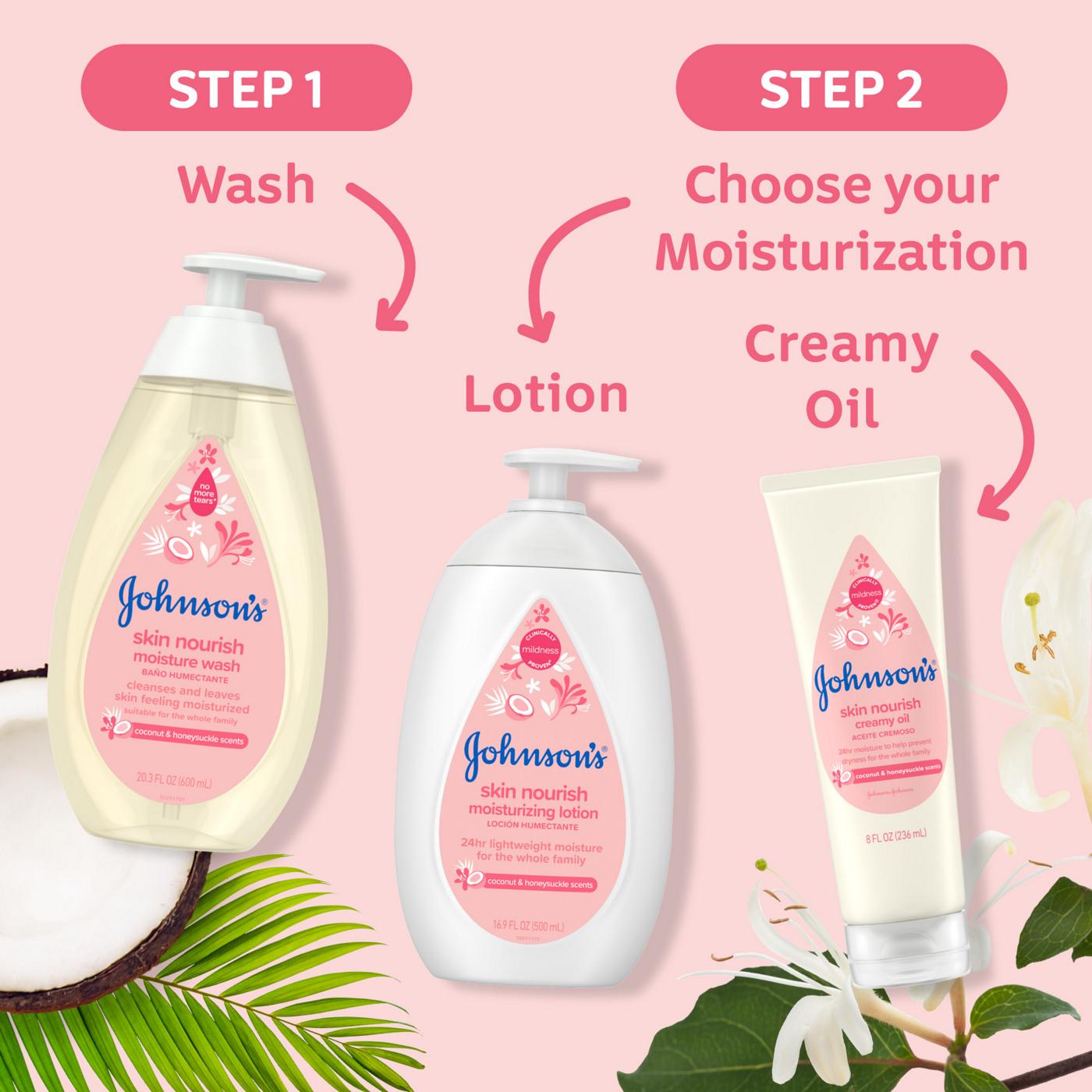 Johnson's Baby Skin Nourish Moisture Wash - Coconut Scent; image 3 of 5