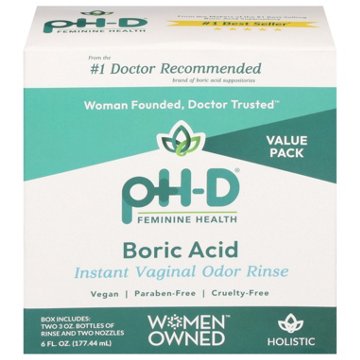 pH-D Feminine Health Boric Acid Instant Vaginal Odor Rinse, 6 oz