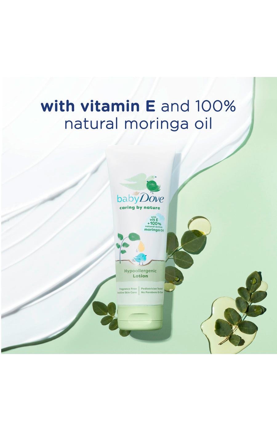Baby Dove Hypoallergenic Lotion with Vitamin E and 100% Natural Moringa Oil; image 2 of 5