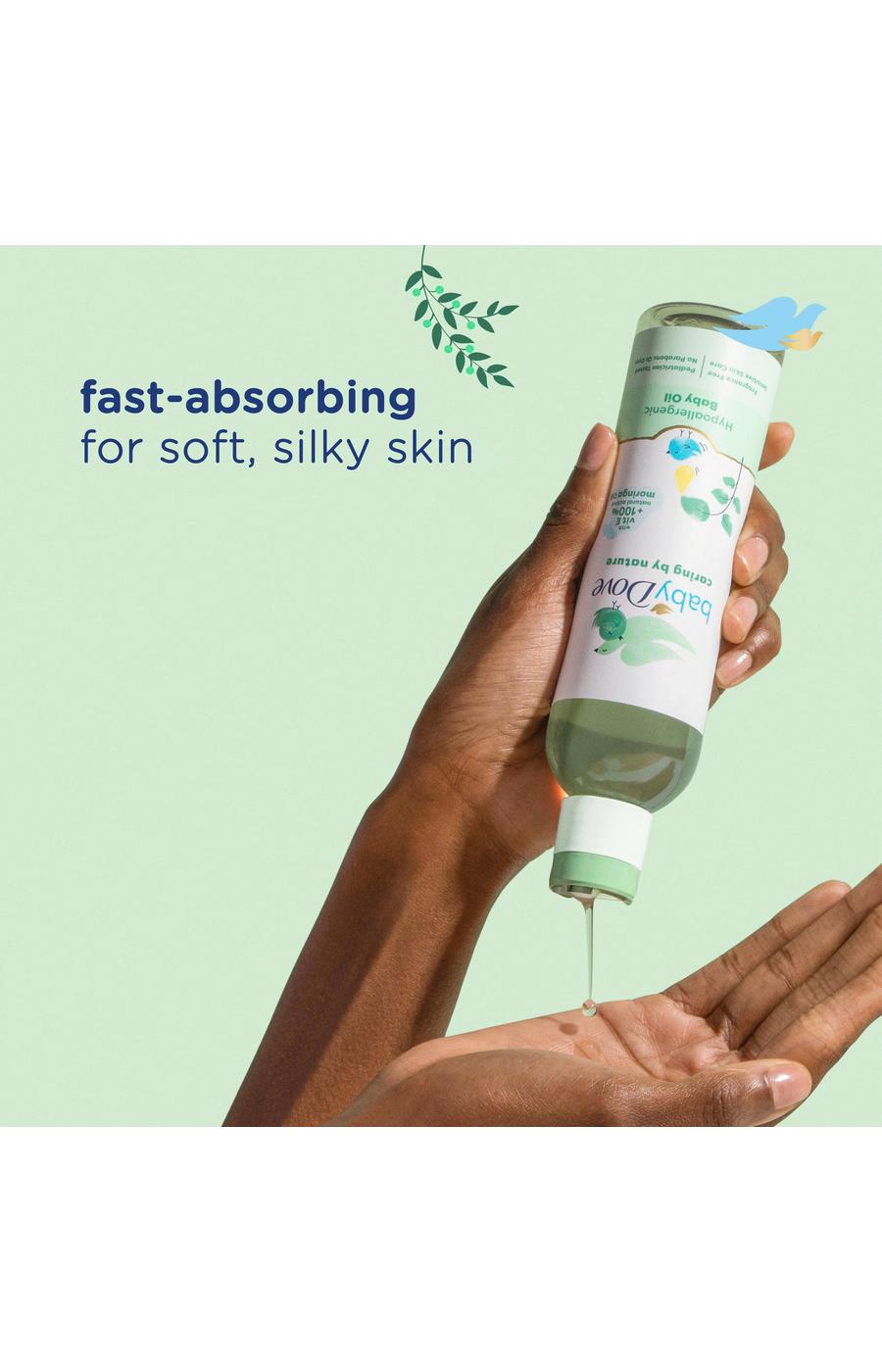 Baby Dove Nourishing Baby Oil with Vitamin E and 100% Natural Moringa Oil; image 2 of 5