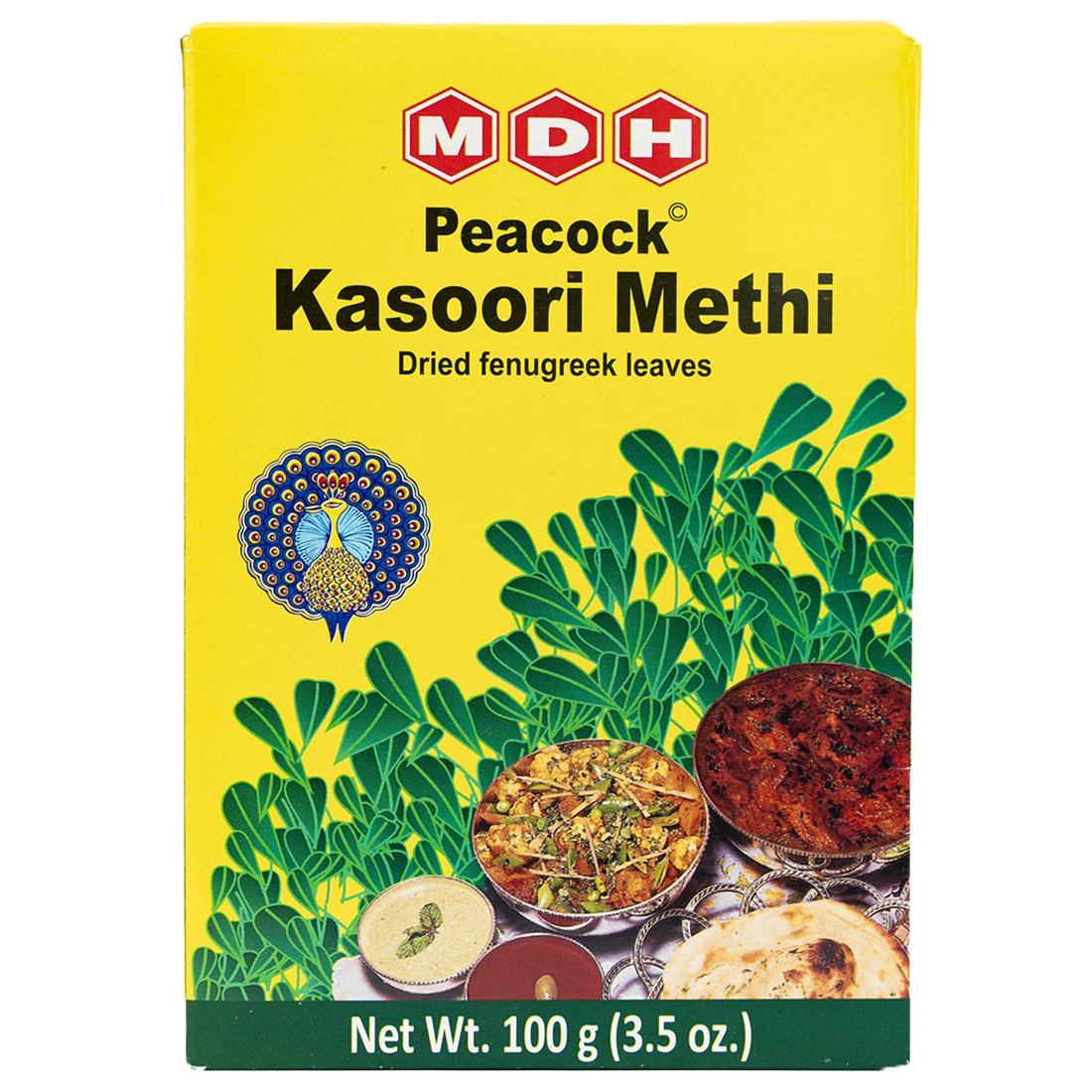 MDH Peacock Kasoori Methi Dried Fenugreek Leaves Shop Spice mixes at
