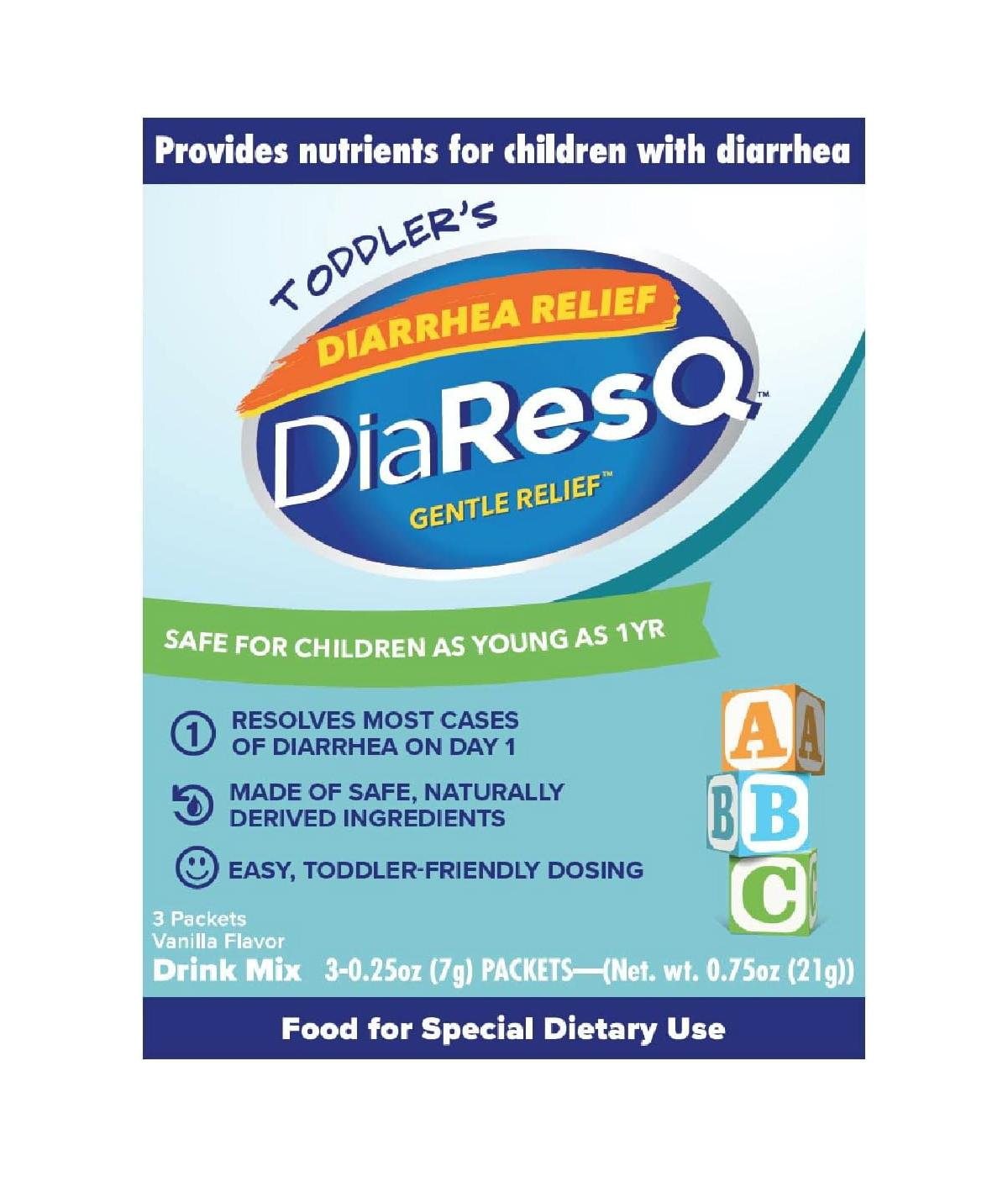 DiaResQ Toddler's Diarrhea Relief Drink Mix - Vanilla; image 1 of 4
