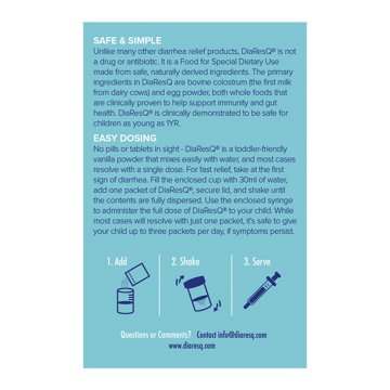DiaResQ Toddler's Diarrhea Relief Drink Mix - Vanilla