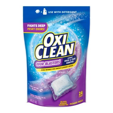 OxiClean Odor Blasters Laundry Stain Remover Power Paks, 24 Loads, 24 ct