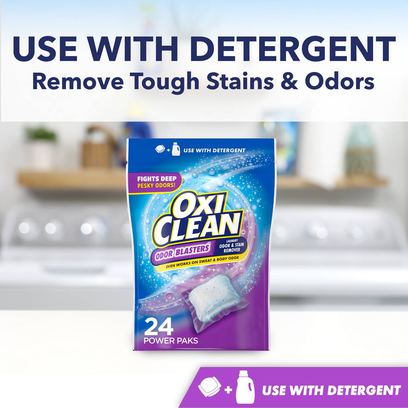 OxiClean Odor Blasters Laundry Stain Remover Power Paks, 24 Loads; image 4 of 11