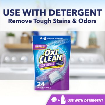 OxiClean Odor Blasters Laundry Stain Remover Power Paks, 24 Loads, 24 ct