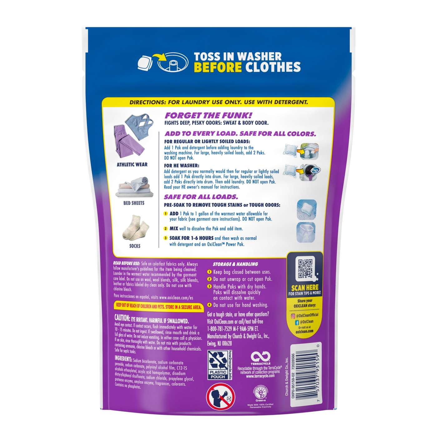 OxiClean Odor Blasters Laundry Stain Remover Power Paks, 24 Loads; image 7 of 11