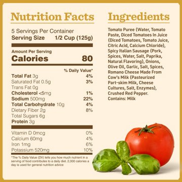 Bertolli Spicy Italian Sausage Pasta Sauce
