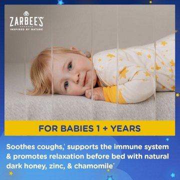 Zarbee's Baby Nighttime Cough Syrup + Immune - Honey Taste
