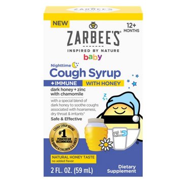 Zarbee's Baby Nighttime Cough Syrup + Immune - Honey Taste