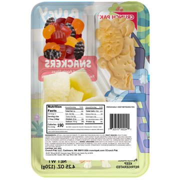 Crunch Pak Bluey Snackers Tray - Apple, Fruit Snack & Animal Crackers, 4.25 oz