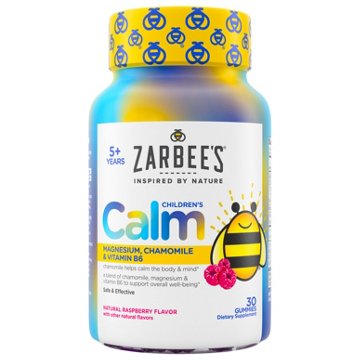 Zarbee's Zarbee's Children's Calm Gummies + Magnesium, Chamomile & Vitamin B6 - Natural Raspberry Flavor
