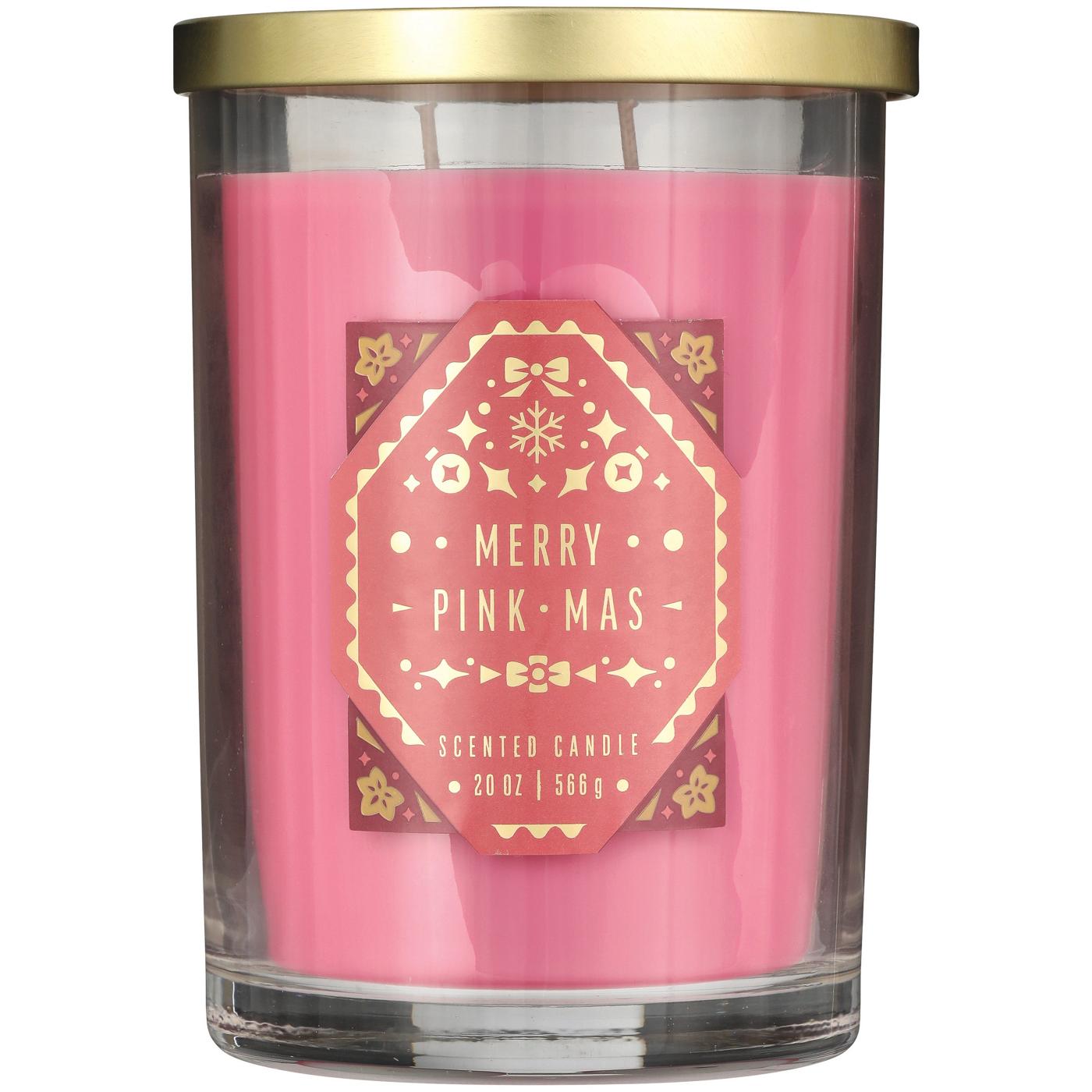 Destination Holiday Merry Pink-mas Scented Candle; image 1 of 2